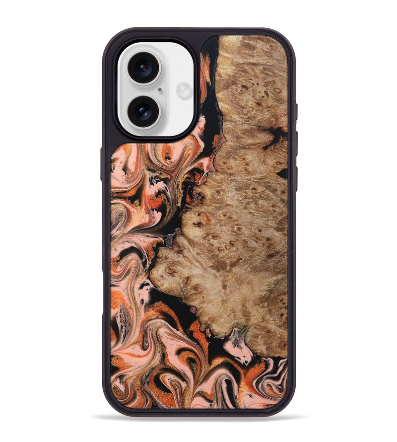 iPhone 16 Plus Wood Phone Case - Ayla (Red, 832136)