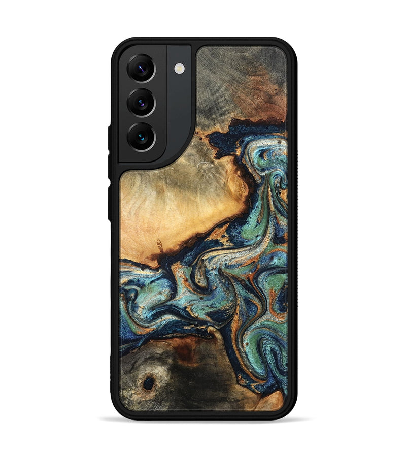 Galaxy S22 Plus Wood Phone Case - June (Teal & Gold, 832148)
