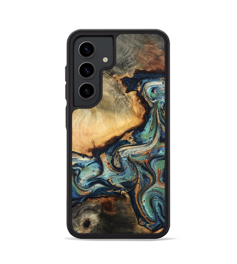Galaxy S24 Wood Phone Case - June (Teal & Gold, 832148)
