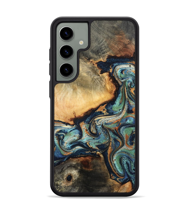 Galaxy S24 Plus Wood Phone Case - June (Teal & Gold, 832148)