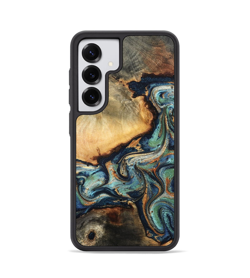 Galaxy S25 Wood Phone Case - June (Teal & Gold, 832148)
