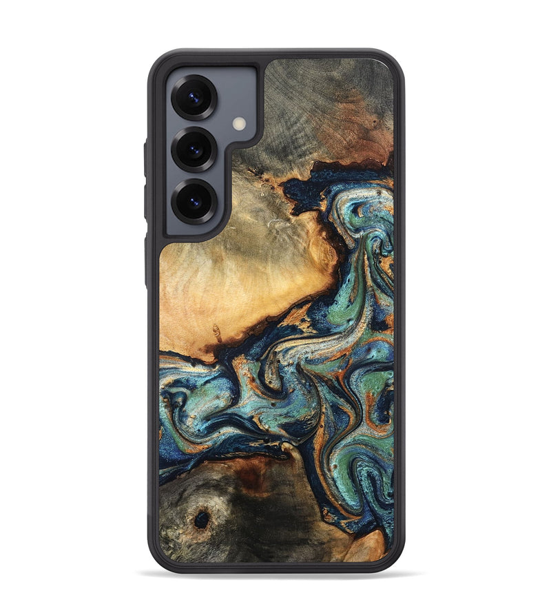 Galaxy S25 Plus Wood Phone Case - June (Teal & Gold, 832148)