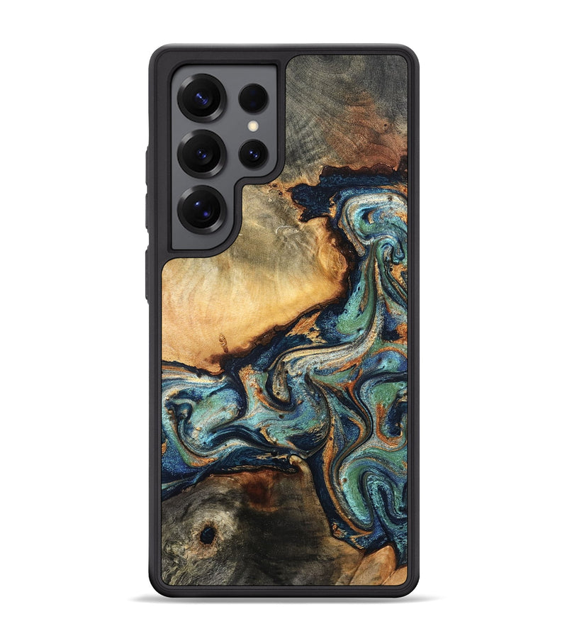 Galaxy S25 Ultra Wood Phone Case - June (Teal & Gold, 832148)