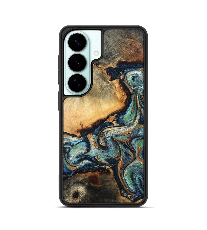 Galaxy S26 Wood Phone Case - June (Teal & Gold, 832148)