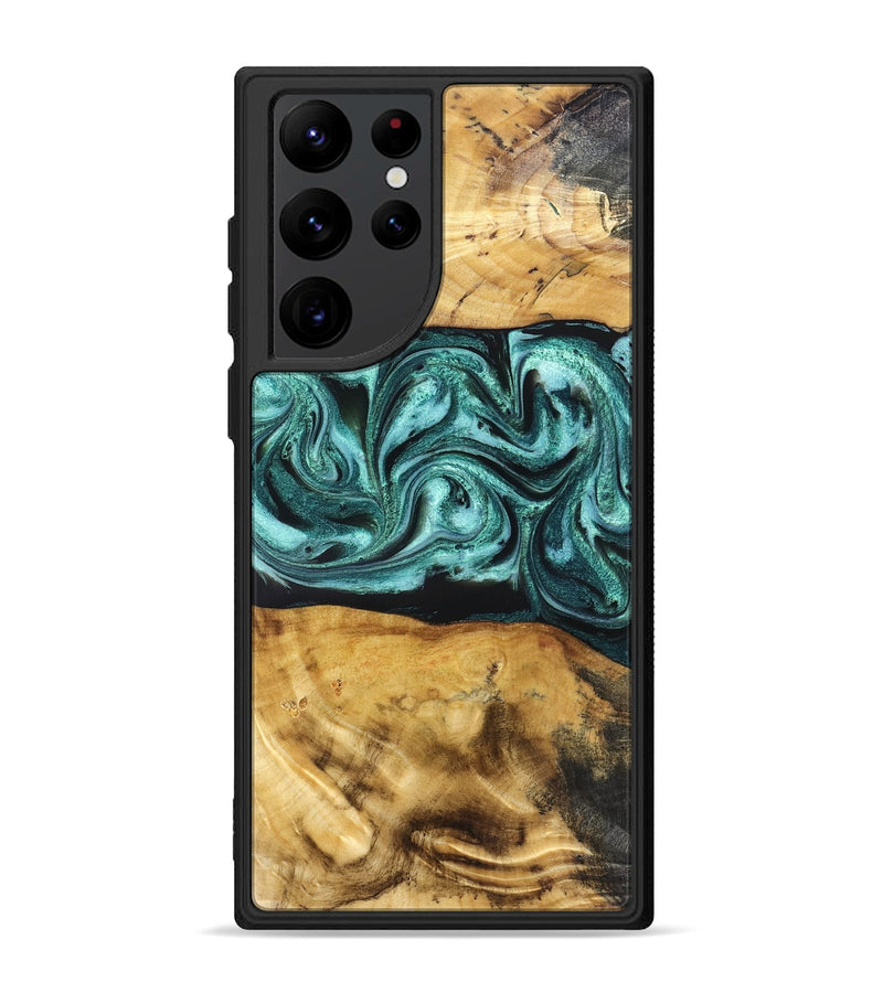 Galaxy S22 Ultra Wood Phone Case - Osman (Green, 832151)