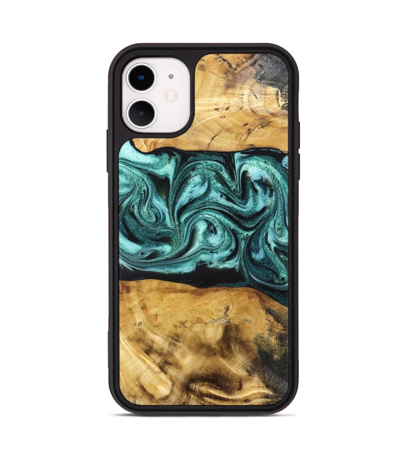 iPhone 11 Wood Phone Case - Osman (Green, 832151)