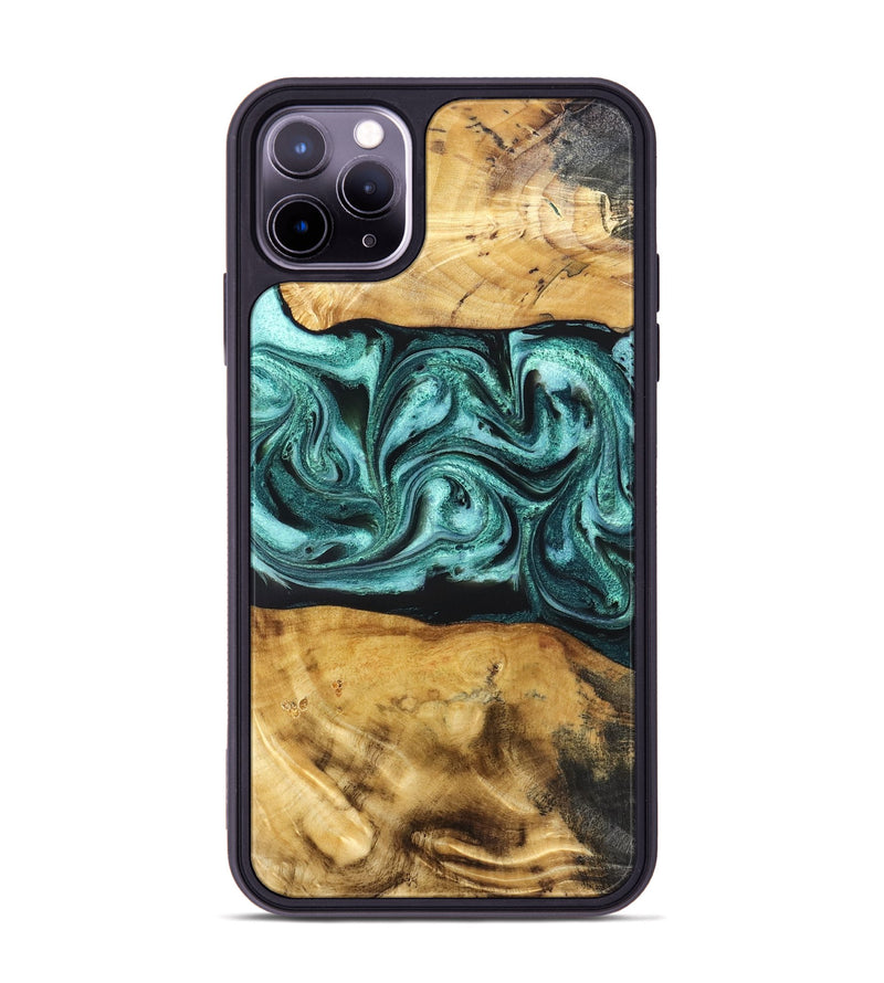 iPhone 11 Pro Max Wood Phone Case - Osman (Green, 832151)