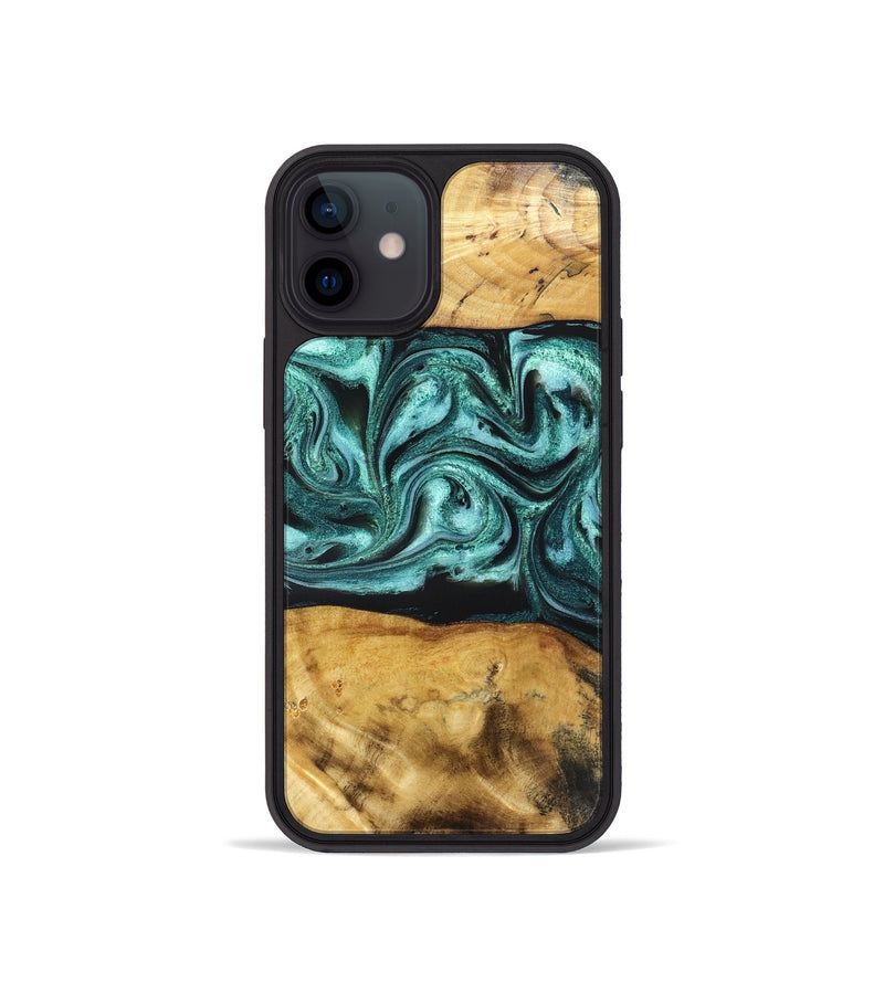 iPhone 12 mini Wood Phone Case - Osman (Green, 832151)