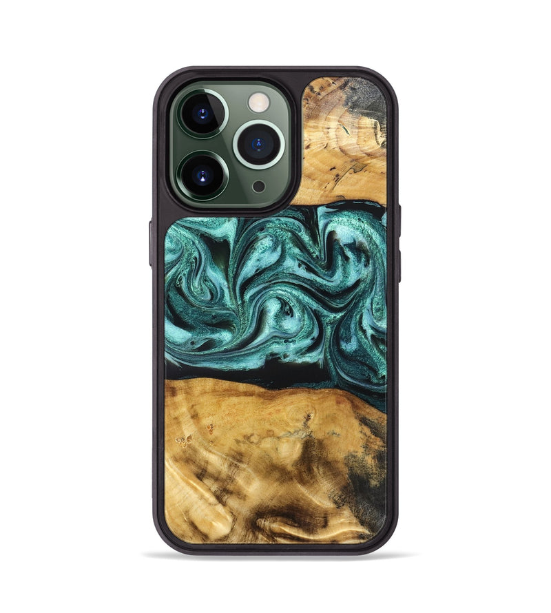 iPhone 13 Pro Wood Phone Case - Osman (Green, 832151)