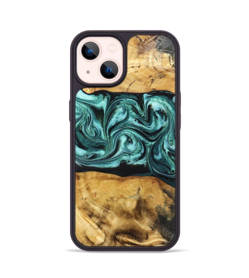 iPhone 14 Wood Phone Case - Osman (Green, 832151)