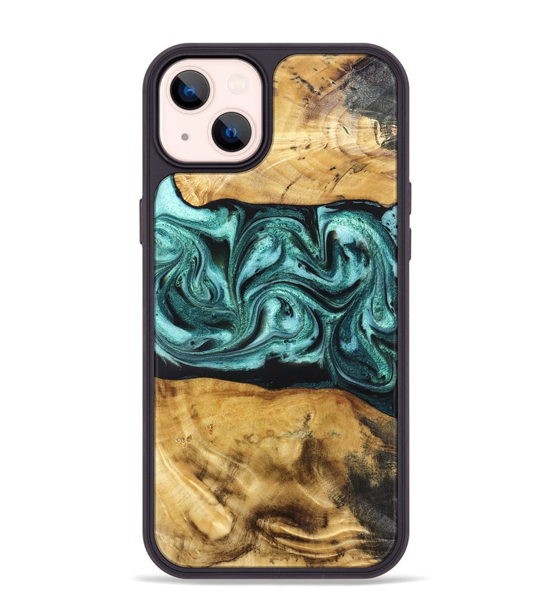 iPhone 14 Plus Wood Phone Case - Osman (Green, 832151)
