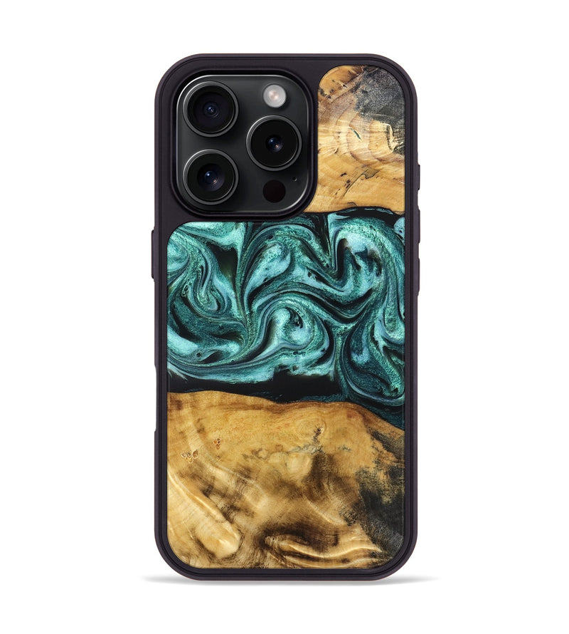 iPhone 16 Pro Wood Phone Case - Osman (Green, 832151)