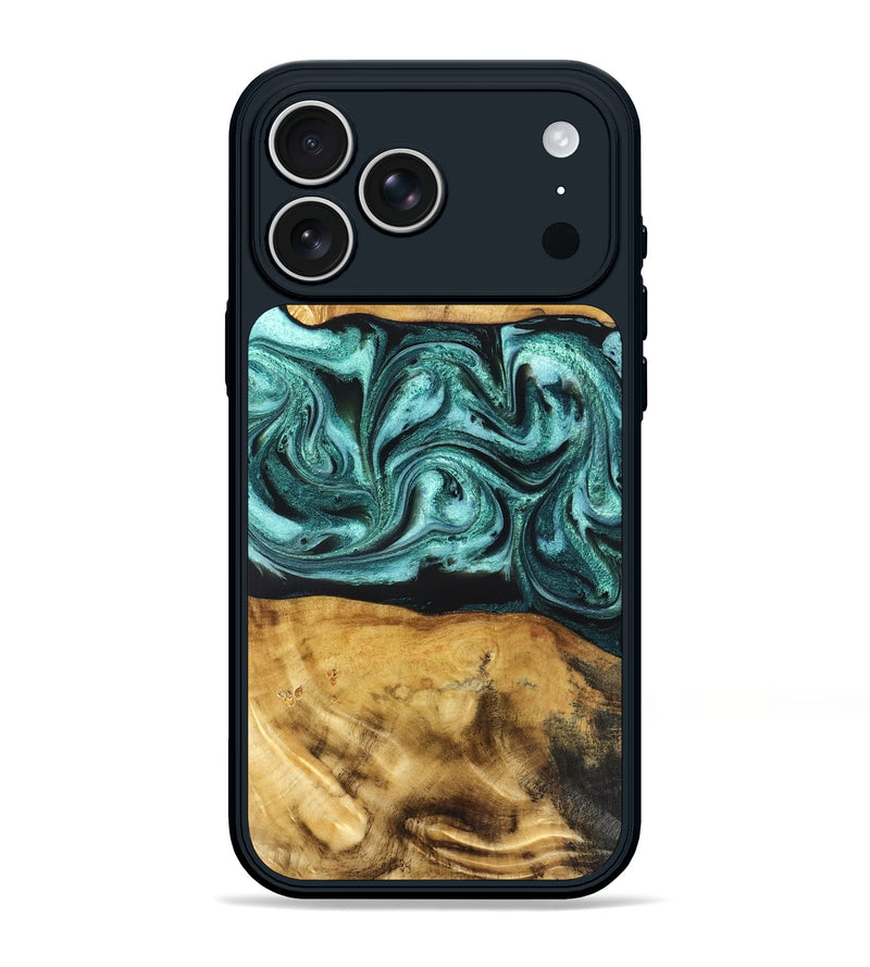 iPhone 17 Pro Max Wood Phone Case - Osman (Green, 832151)