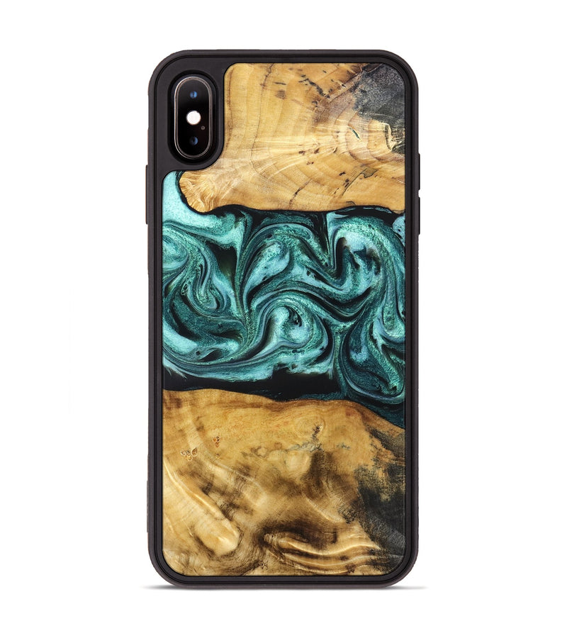 iPhone Xs Max Wood Phone Case - Osman (Green, 832151)