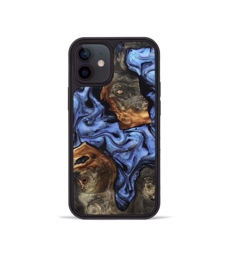 iPhone 12 mini Wood Phone Case - Zhuri (Blue, 832152)