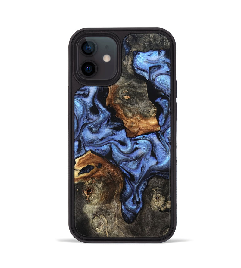 iPhone 12 Wood Phone Case - Zhuri (Blue, 832152)