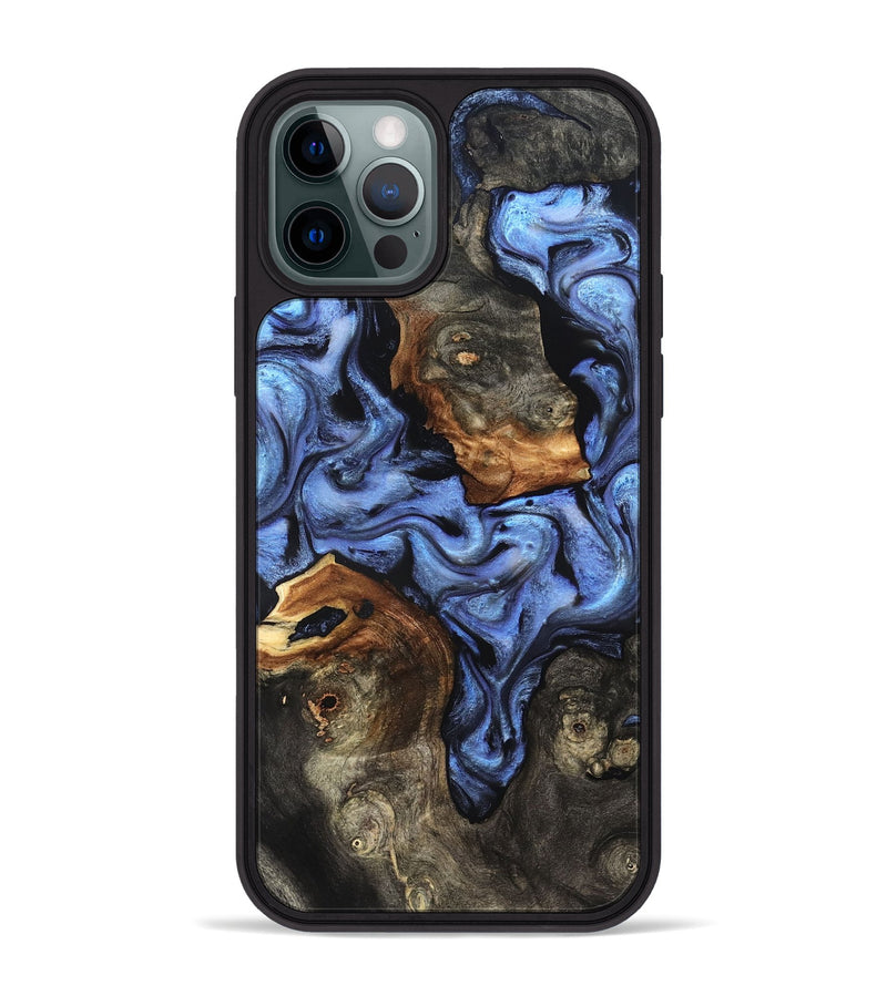 iPhone 12 Pro Max Wood Phone Case - Zhuri (Blue, 832152)