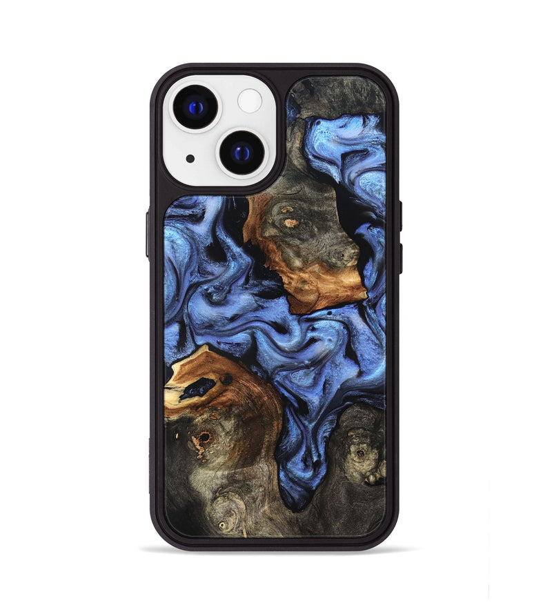 iPhone 13 Wood Phone Case - Zhuri (Blue, 832152)
