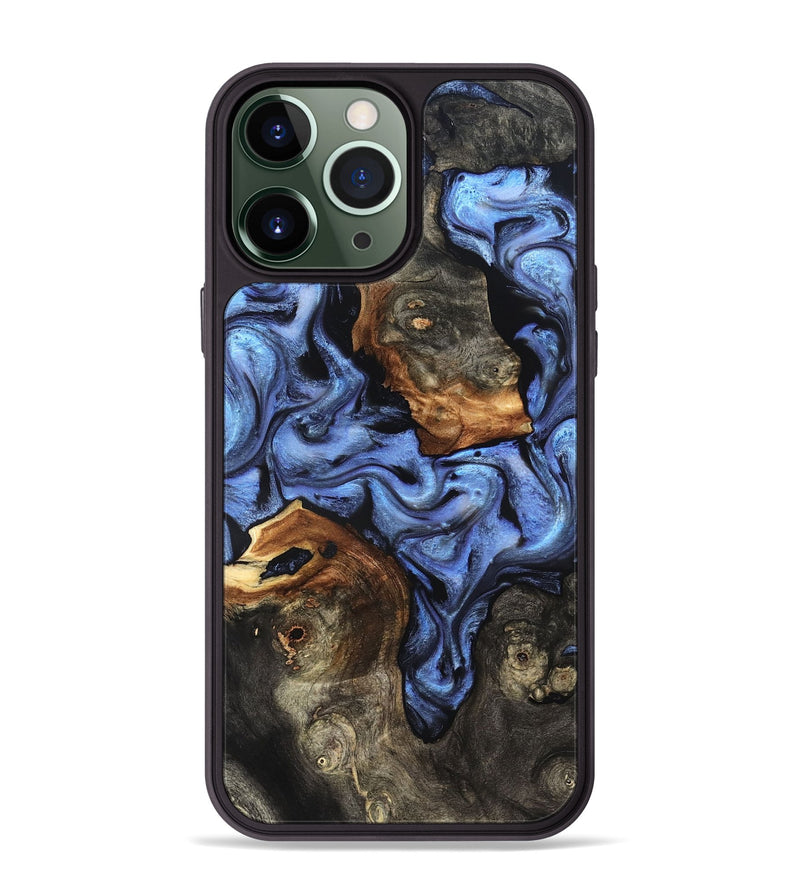 iPhone 13 Pro Max Wood Phone Case - Zhuri (Blue, 832152)