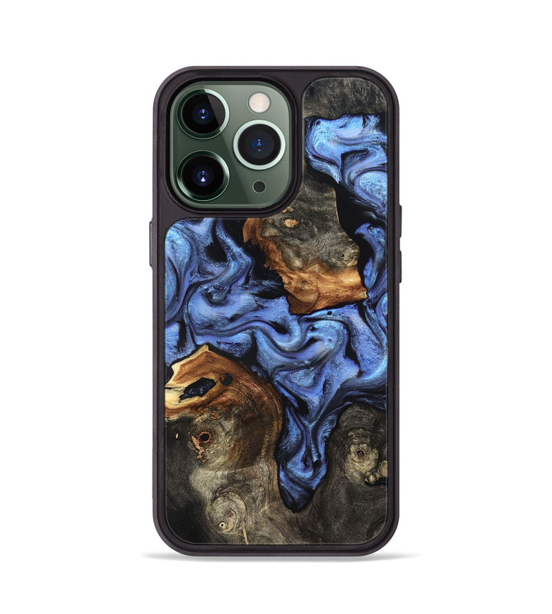 iPhone 13 Pro Wood Phone Case - Zhuri (Blue, 832152)