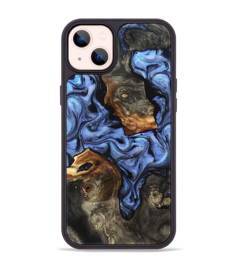 iPhone 14 Plus Wood Phone Case - Zhuri (Blue, 832152)