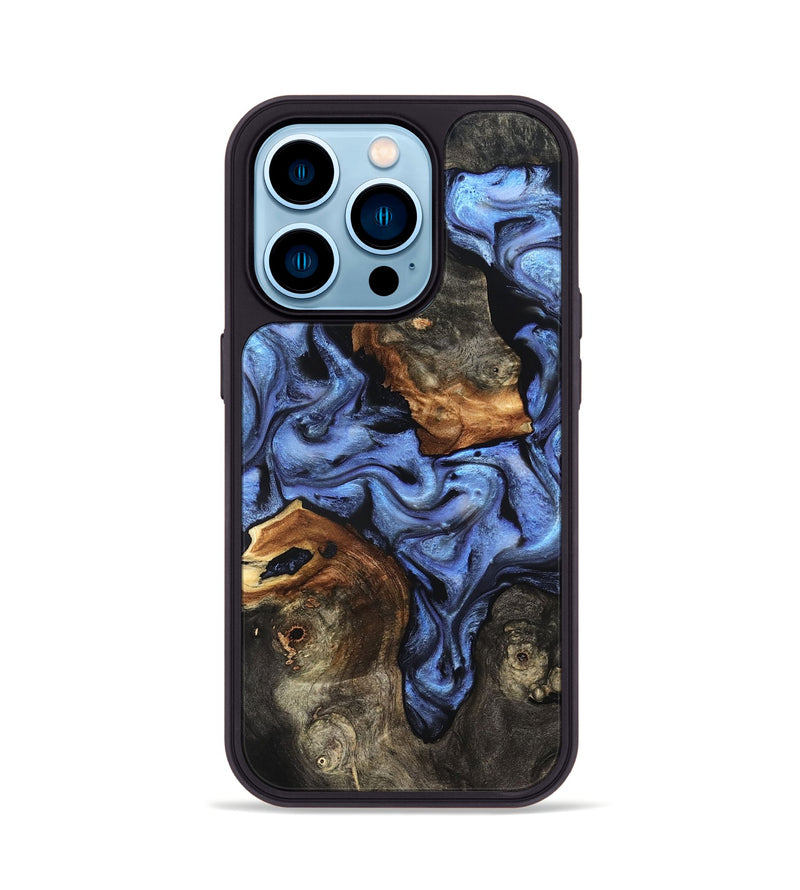 iPhone 14 Pro Wood Phone Case - Zhuri (Blue, 832152)