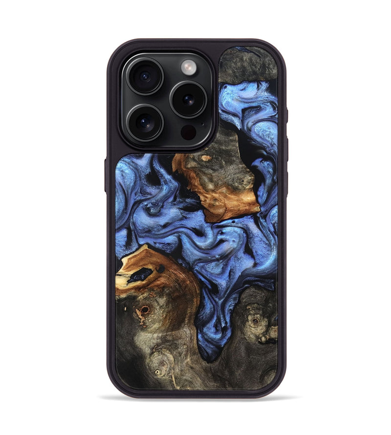 iPhone 15 Pro Wood Phone Case - Zhuri (Blue, 832152)