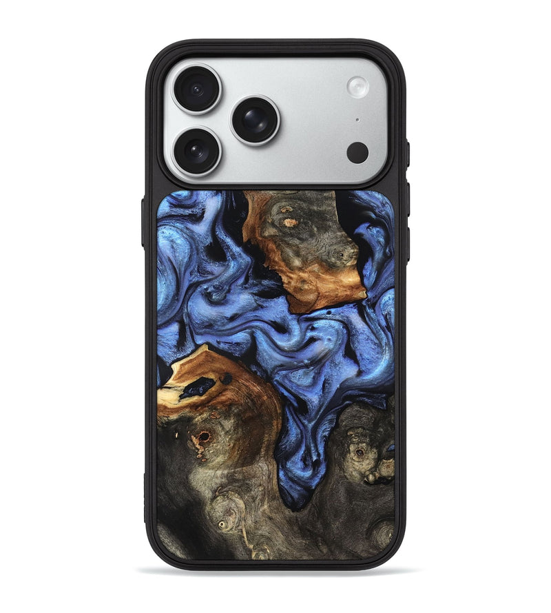 iPhone 18 Pro Max Wood Phone Case - Zhuri (Blue, 832152)