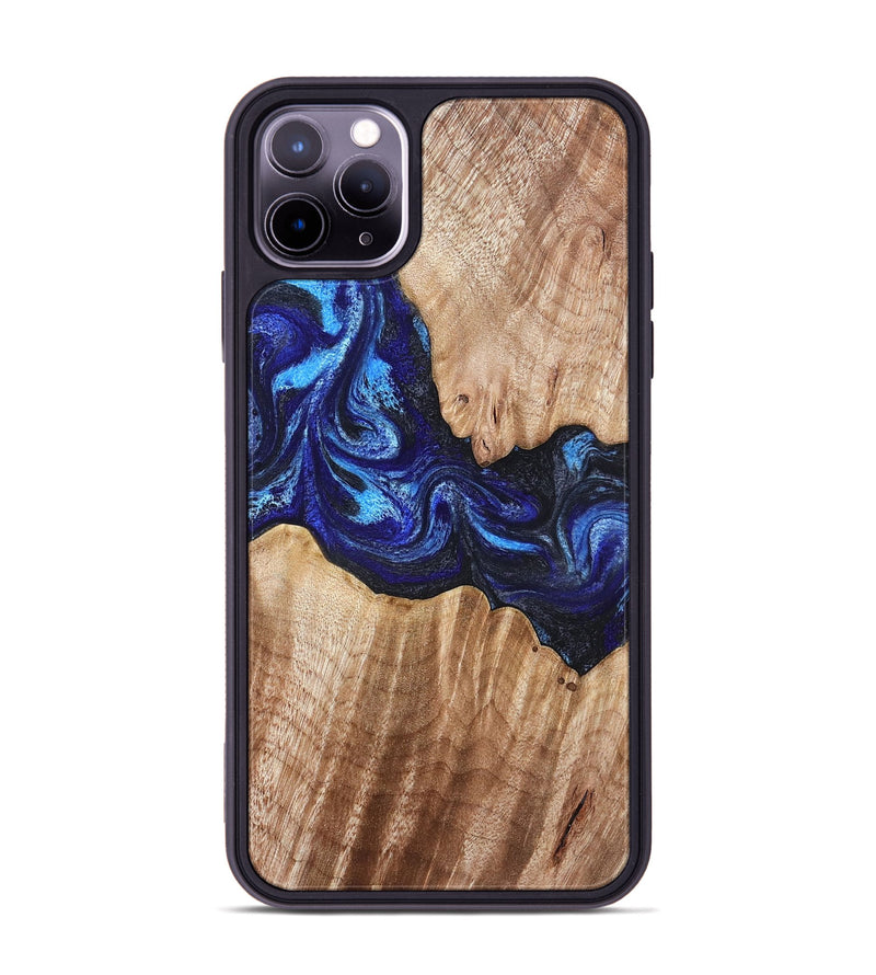 iPhone 11 Pro Max Wood Phone Case - Floyd (Blue, 832153)