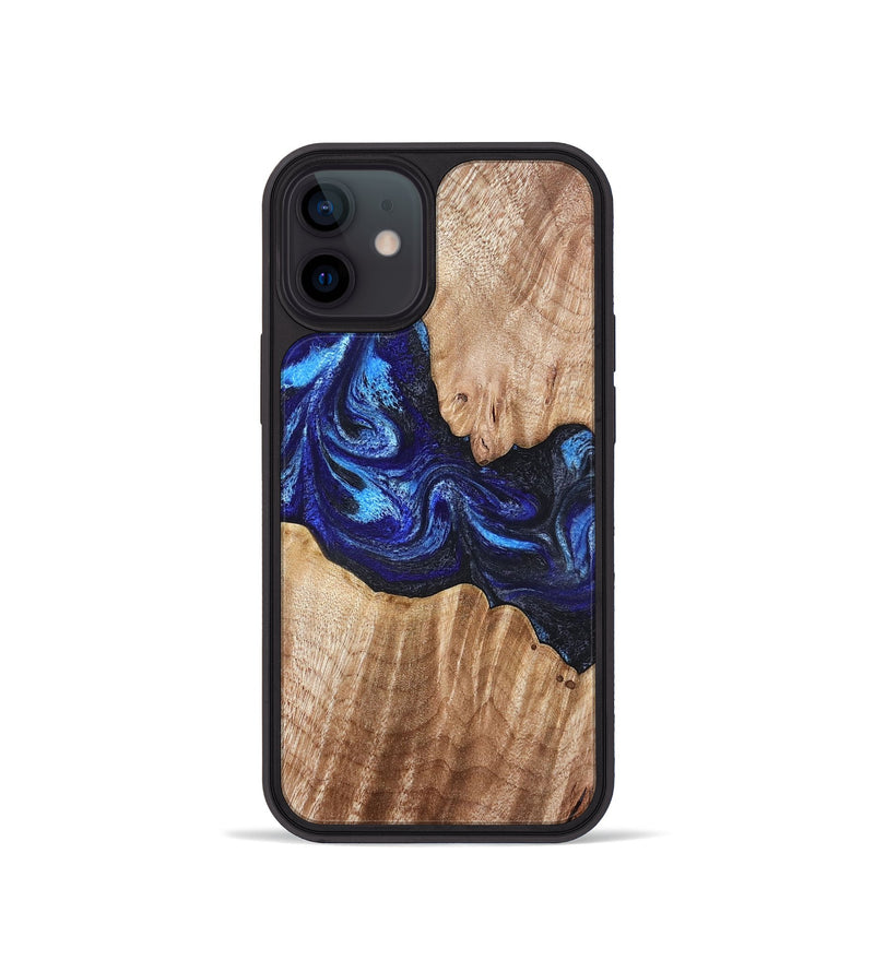 iPhone 12 mini Wood Phone Case - Floyd (Blue, 832153)