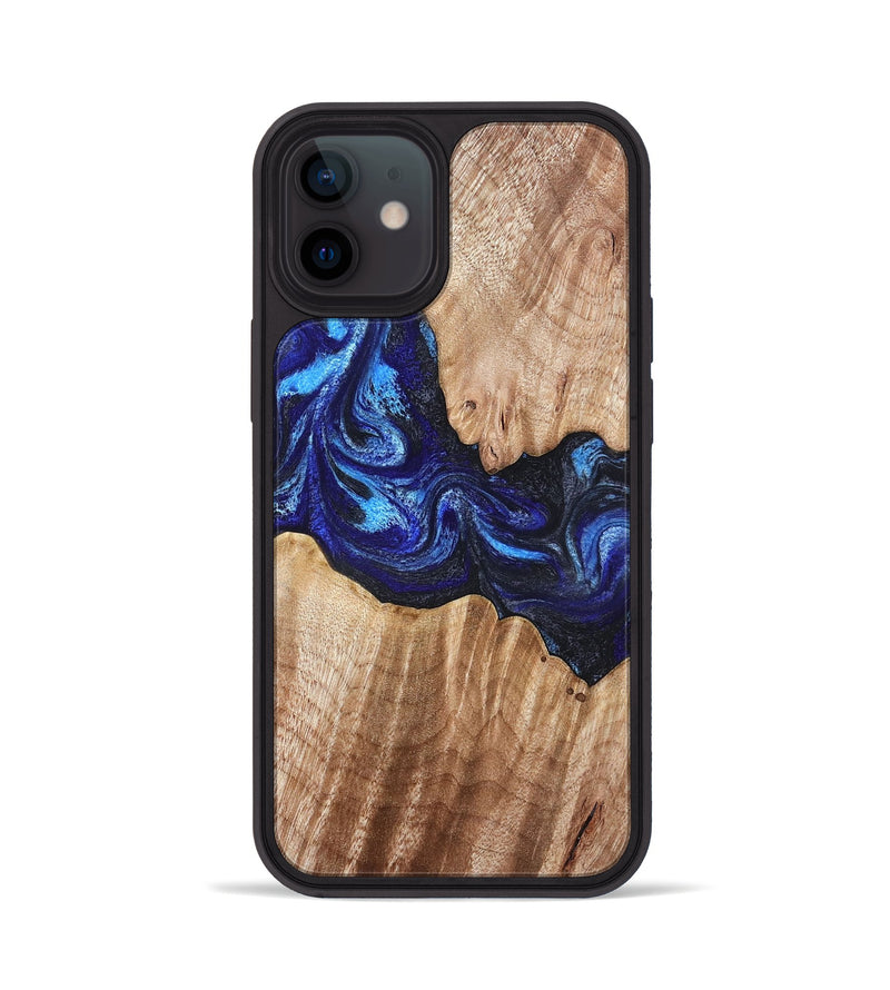 iPhone 12 Wood Phone Case - Floyd (Blue, 832153)