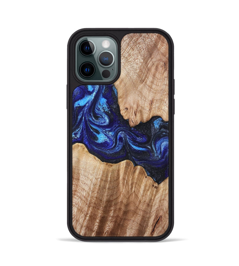 iPhone 12 Pro Wood Phone Case - Floyd (Blue, 832153)