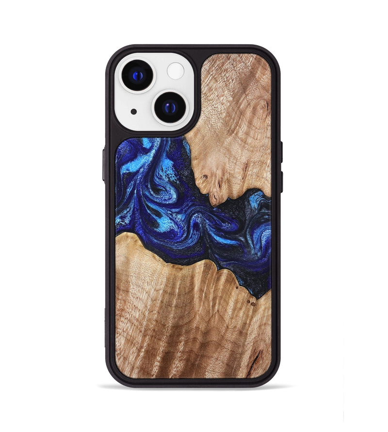 iPhone 13 Wood Phone Case - Floyd (Blue, 832153)
