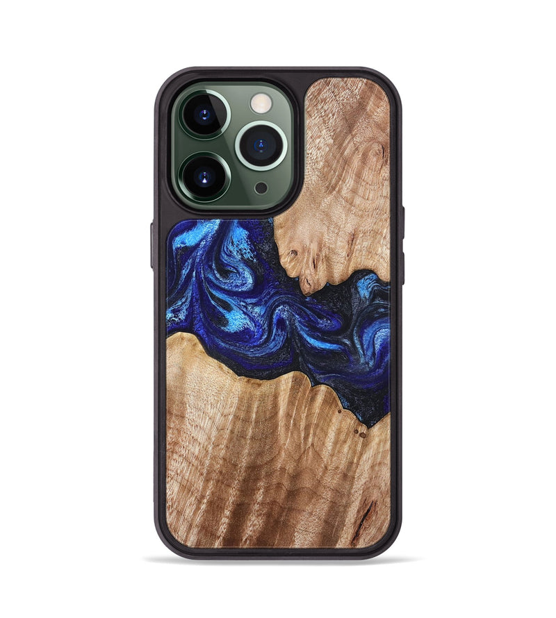 iPhone 13 Pro Wood Phone Case - Floyd (Blue, 832153)