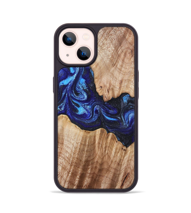 iPhone 14 Wood Phone Case - Floyd (Blue, 832153)