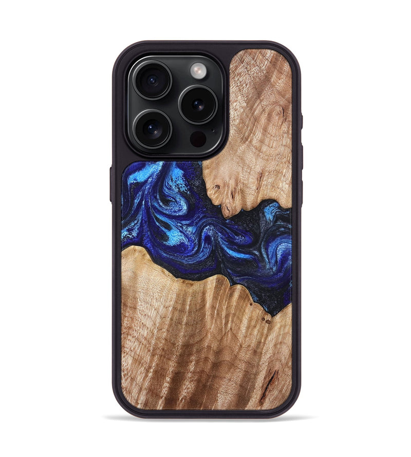 iPhone 15 Pro Wood Phone Case - Floyd (Blue, 832153)