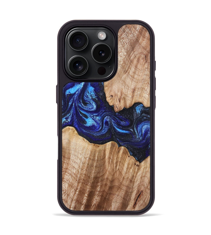 iPhone 16 Pro Wood Phone Case - Floyd (Blue, 832153)
