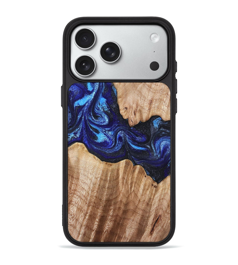 iPhone 18 Pro Max Wood Phone Case - Floyd (Blue, 832153)