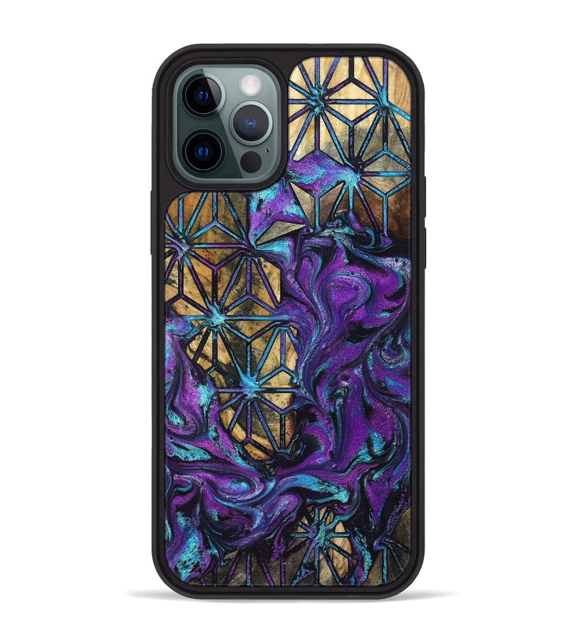 iPhone 12 Pro Max Wood Phone Case - Rod (Pattern, 832155)