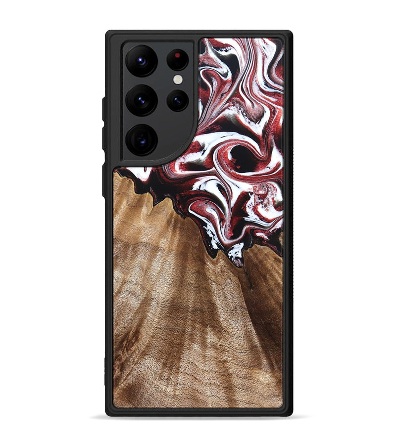 Galaxy S22 Ultra Wood Phone Case - Alene (Red, 832156)