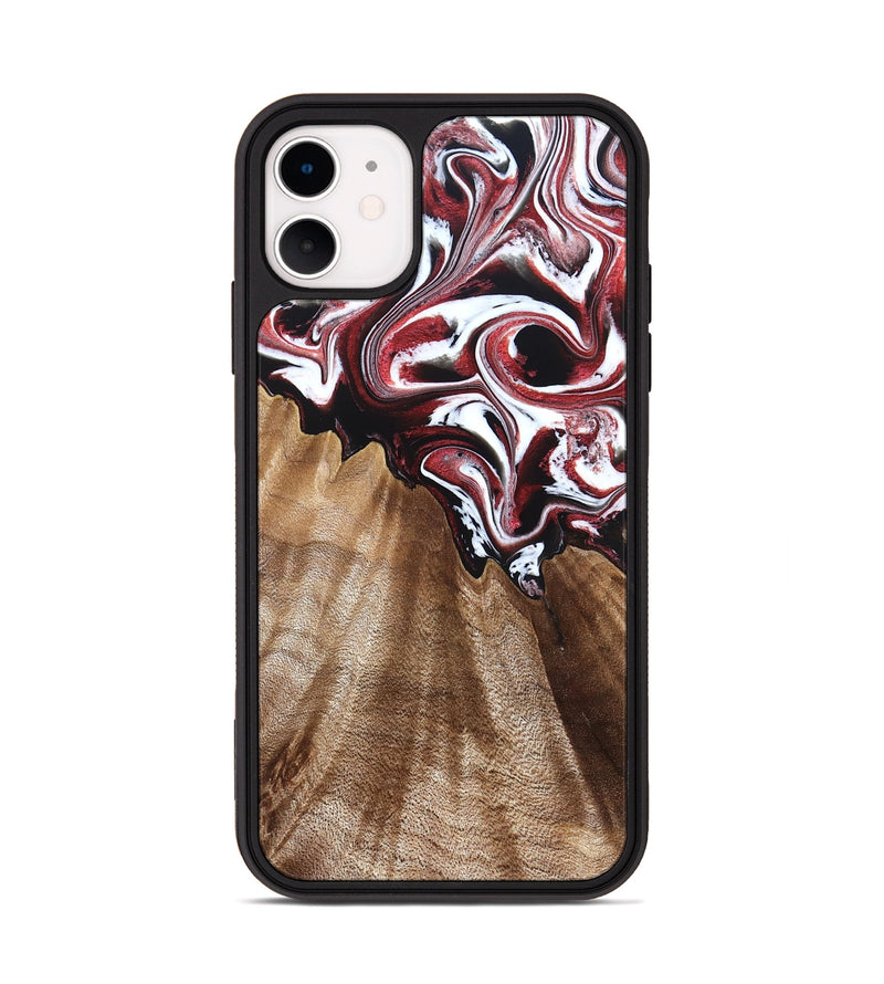 iPhone 11 Wood Phone Case - Alene (Red, 832156)