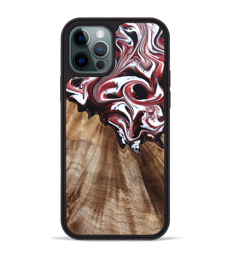 iPhone 12 Pro Max Wood Phone Case - Alene (Red, 832156)