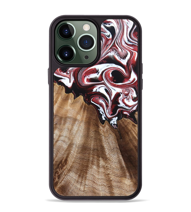 iPhone 13 Pro Max Wood Phone Case - Alene (Red, 832156)