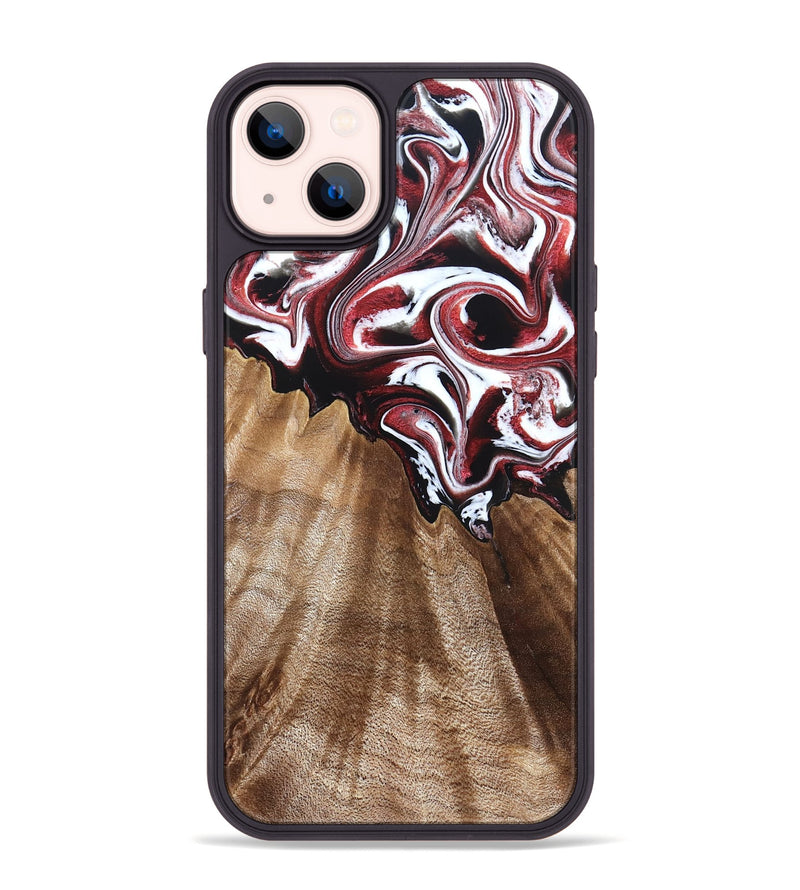 iPhone 14 Plus Wood Phone Case - Alene (Red, 832156)