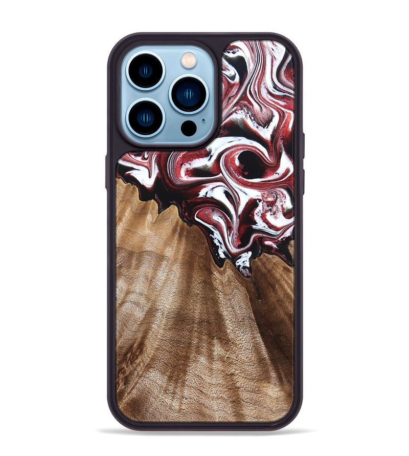 iPhone 14 Pro Max Wood Phone Case - Alene (Red, 832156)