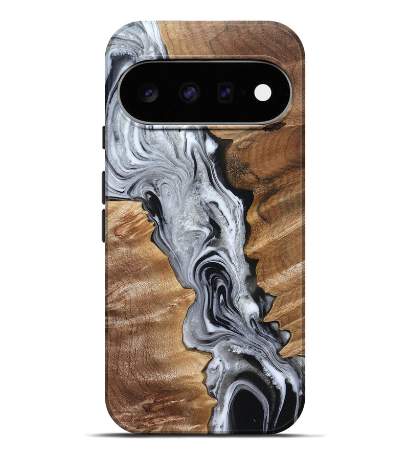 Pixel 11 Pro XL Wood Live Edge Phone Case - Brixton (Black & White, 832170)