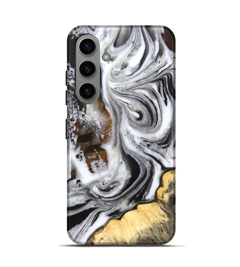 Galaxy S24 Wood Live Edge Phone Case - Dollie (Black & White, 832171)