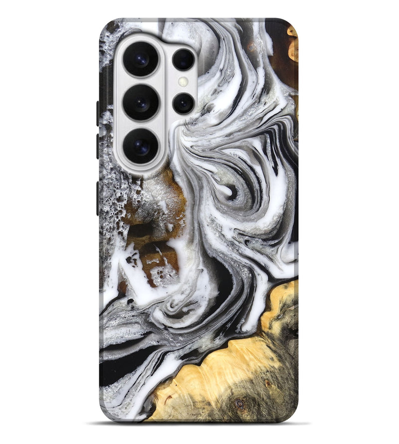 Galaxy S26 Ultra Wood Live Edge Phone Case - Dollie (Black & White, 832171)