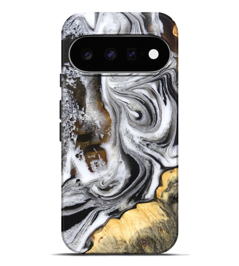 Pixel 11 Pro XL Wood Live Edge Phone Case - Dollie (Black & White, 832171)