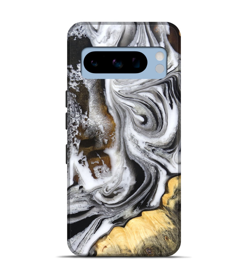 Pixel 8 Pro Wood Live Edge Phone Case - Dollie (Black & White, 832171)